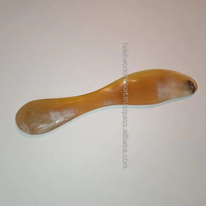 อาเกตช้อนแบนช้อนเขาควายช้อนซุปวัวช้อนมิเรอร์เหล็กจาก Falak - Product Image 3