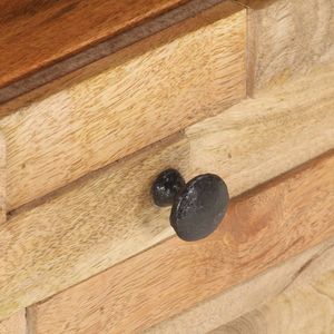 Mobile TV di medie dimensioni in legno massello di mango naturale, elegante supporto dal design raffinato - Product Image 5