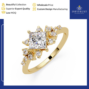 Anillos de Diamantes Solitarios de Plata de Ley 925 Hechos a Mano, con Claridad VVS, a Precio Genuino para Compradores al por Mayor, Venta Global - Product Image 5