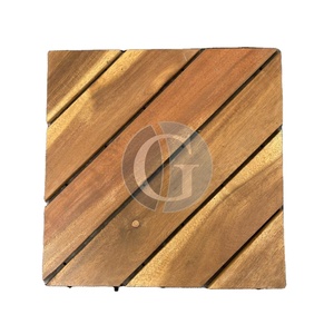 Viet Wood Vietnam Acacia Waterproof Anti-Slip Eco-friendly Outdoor <b>Interlocking</b> Floor <b>Tiles</b> Contemporary Design Matt Finish - Product Image 1