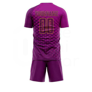Uniforme de Fútbol Personalizado al Por Mayor, Conjunto de Camiseta y Pantalones Cortos de Poliéster Transpirable, Ligero y de Secado Rápido, con Estampado Digital - Product Image 2