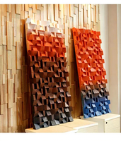 Moderne Dreidimensionale Farbige Holz-Mosaik Matte Fliesen Schlafzimmer Wohnzimmer Innenraum-Wanddekoration Brett DS MOSAIC DSW100