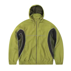 Personnalisé 2025 Hommes Grande Taille Nylon Réfléchissant Coupe-Vent Zipper Jogger Panneau Latéral Chaud Bloc de Couleur Ensemble de Survêtement - Product Image 2