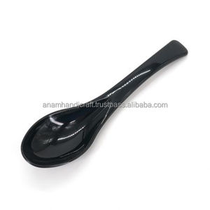 Cuchara de cena de resina hecha a mano de la mejor calidad de la India, logotipo personalizado de gran espejo para obsequios de restaurantes de hotel en casa - Product Image 1