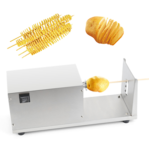 Máquina eléctrica para cortar patatas en espiral, de acero inoxidable, para cortar patatas fritas rizadas, para uso comercial en restaurantes y tiendas de snacks. - Product Image 3