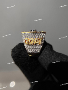 925 Sterling Silver Sterling VVS Moissanite & Baguette Diamond Hip Hop Statement <b>Ring</b> Luxury Custom Jewelry <b>Men</b> - Product Image 3