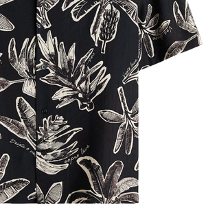 Camisa de Muselina para Hombre, Corte Holgado, Manga Corta, Informal, Ligera, Transpirable, con Botones al Frente, para Vacaciones de Verano y Playa - Product Image 6
