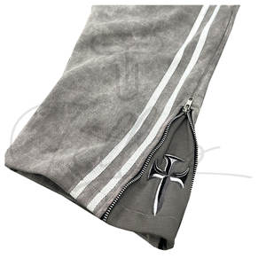 กางเกงจ็อกเกอร์ผู้ชายแบบมีเชือกผูกเอว สีพื้นลำลอง กางเกงวอร์มทรงหลวม พิมพ์ลายโลโก้ กางเกงขายาวผู้ชายทรงโอเวอร์ไซส์ - Product Image 2