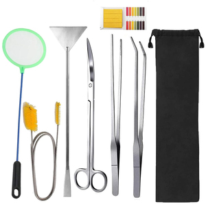 Kit de Herramientas de Acero Inoxidable para Acuarios, Tijeras para Recortar Plantas Acuáticas, Pinzas, Espátula, Juego de Limpieza para Peceras - Product Image 1