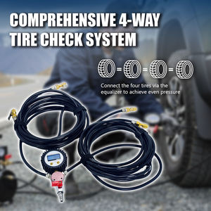 Gestion numérique des pneus, égaliseur de pression à 4 voies, affichage numérique LCD, prise en charge de plusieurs unités de pression (Psi/Bar/Kg/cm/Kpa) haute - Product Image 4