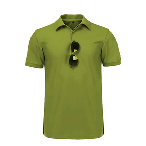 Polo en soie glacée pour homme, manches courtes, couleur unie, séchage rapide, décontracté, pour le golf, avec logo personnalisé - Product Image 5