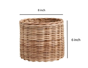 Wholesale Handcrafted Natural Rattan Round Woven <b>Plant</b> Pot Cover Succulent Planter <b>Basket</b> Suitable <b>for</b> Home & Garden - Product Image 3