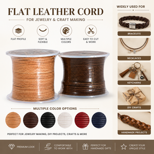 Cordon en cuir plat de 0,6 mm pour la fabrication de bijoux, le tressage, l'artisanat, les accessoires de bricolage, vente en gros de ficelle en cuir - Product Image 6