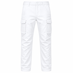 <b>Men</b> <b>White</b> Cargo Pants Straight Fit Multi Pocket Bonded Fabric Casual Workwear <b>Trousers</b> Breathable Midweight Autumn Street - Product Image 6