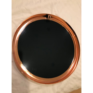 45cm <b>Round</b> Japandi Minimal Decorative Home Accent <b>Mirror</b> with Red <b>Gold</b> Glossy Surface Iron Frame Made in Taiwan - Product Image 4