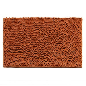 Minimalist Rectangle Chenille Bath Mat Solid Color With <b>Rubber</b> Backing Anti Slip For Bathroom <b>Floor</b> - Product Image 5