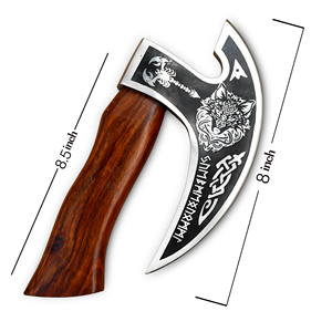 Artisan Handmade carbon Steel Pizza <b>Axe</b> with Natural <b>Wood</b> Handle Custom Logo | Wholesale Supplier. - Product Image 1