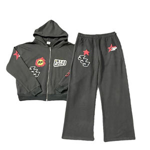 Conjunto Deportivo 2026 con Estampado de Letras en Espuma, Chaqueta con Cremallera, Estilo Urbano, Marca Americana, Sudadera y Pantalones Deportivos Casuales - Product Image 6