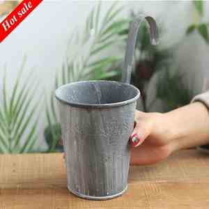 Maceta Colgante de Metal Galvanizado, Soporte para Macetas de Hierro, Decoración de Jardín, Interior, Exterior, Balcón, Patio, Casa de Campo, Arte para el Hogar - Product Image 6