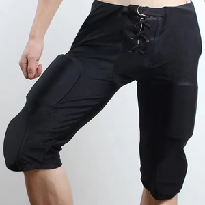 Mens Padded American Football Pants Drawstring Closure Fitted <b>Athletic</b> Practice Game Performance Sportswear Adult Wear mens - Product Image 5