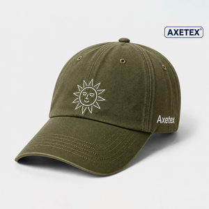 Sun Embroidered Dad Hat Stylish Sun Embroidered Dad Hat High Quality Cotton Dad <b>Cap</b> Custom Color Pakistan Made Wholesale Hats - Product Image 1