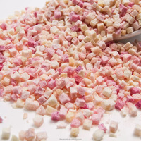 10x10mm Gedroogde, zoete perzikblokjes met suiker, geschikt voor ingrediënt/bakkerij/snacks, FD fruit, op maat gemaakt.