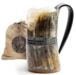 Rustic Buffalo Horn <b>Mug</b> Handcrafted Unique Design Natural Polished Surface Durable Material Dining Table Decoration Item - Product Image 2