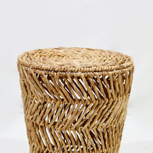 Rustic Seagrass <b>Storage</b> Basket with Lid and Handles Round Woven Natural <b>Hamper</b> Multi-Purpose - Product Image 3
