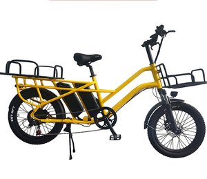 Bicicleta eléctrica de aleación de aluminio con freno de disco de 20 pulgadas, 48V 15ah * 2 baterías de litio duales, para reparto y transporte de carga - Product Image 3