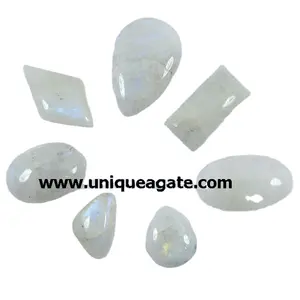 Moonstone Oval Cabochon Atacado Cristal Cura Gravado Símbolos Usui Reiki Pedras Preciosas Energia Positiva