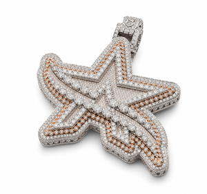 Pendentif Croix Personnalisé VVS Couleur D Sertie de Pierres, en Argent Sterling 925 Plaqué Or, Style Hip Hop, Bijoux Fins, Sertissage à Griffes, Unisexe, Cadeaux - Product Image 1