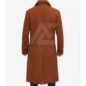 Abrigo Largo de Lana Premium para Hombre, Abrigo de Invierno de Lujo, Grueso y Cálido, Prenda Exterior de Corte Entallado 2026 en Venta - Product Image 6