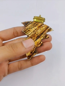 Geometric Gold Plated Alloy pendant jewelry Women's Trendy Party Jewelry Set horn neckwear Gold Zigzag Pattern horn jewelry - Product Image 4