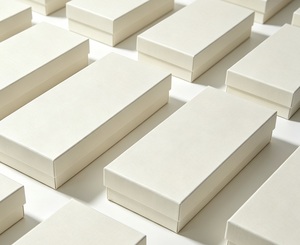 High-End Rigid <b>Gift</b> <b>Boxes</b> Rectangle Ivory Board Custom Craft Paper <b>Boxes</b> for <b>Wedding</b> Packaging Two-piece Box / Base & Lid Box - Product Image 3