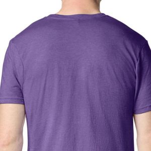 Camiseta Morada con Cuello en V para Hombre, Suave, Transpirable, de Algodón, Manga Corta, Informal, para Uso Diario, con Logotipo Personalizado, Lisa, Ligera y Cómoda - Product Image 5