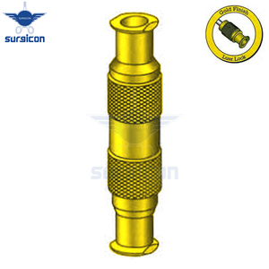 Adaptador de Transferencia Quirúrgico de Acero Inoxidable con Conexión Luer Lock de 3 cm / 1-1/4 Pulgadas, Acabado Dorado, para Jeringas y Liposucción - Product Image 5