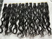 Cheveux vierges indiens Remy Tyagi à cuticules alignées, 50 grammes, pack de bandes adhésives double face, cheveux naturels ondulés, raides, bouclés 780