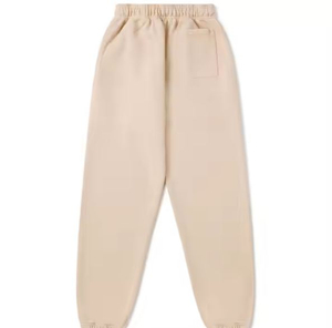 Pantalon de jogging ample et droit pour homme, couleur unie, coupe bootcut, avec logo imprimé en relief - Product Image 4