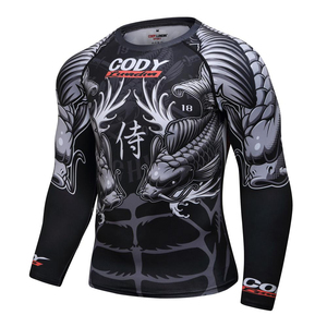 ชุดรัชการ์ด MMA แบบสั่งทำพิเศษ พิมพ์ลายแบบ Sublimation เต็มตัว สำหรับ BJJ ศิลปะการต่อสู้ ออกแบบเฉพาะบุคคล สำหรับการฝึกซ้อมและการแข่งขัน - Product Image 1