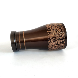 Handmade Etched <b>Copper</b> Water <b>Bottle</b> 1200ml Indian Bedside Carafe Pure <b>Copper</b> Ayurvedic Water Jug Decorative Nightstand Drinkware - Product Image 3