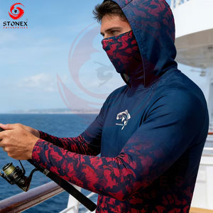 เสื้อฮู้ดดี้ตกปลา UPF 50+ สำหรับผู้ชาย แขนยาว ป้องกันแสงแดด ระบายความชื้น รับสกรีนโลโก้ - Product Image 2