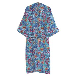 Fashionable Hand Block Printed Bathrobe Sleepwear Outfits Nightgowns With Cotton Fabric - Product Image 1