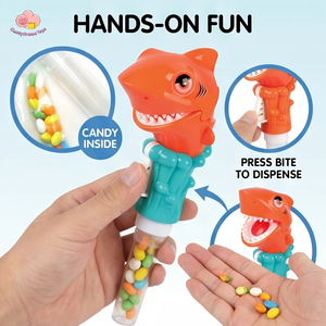 Candydream Juguete de Tiburón de Dibujos Animados con Dispensador de Caramelos, Juguete Interactivo de Plástico con Tubo Dispensador de Caramelos, Juguete de Llenado de Caramelos para Niños, Regalo - Product Image 3