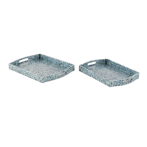High-quality, handcrafted mother-of-pearl decorative tray from Vietnam, ideal for dining <b>tables</b> and home decor. - Product Image 2