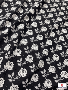 Tela de Lino y Algodón Ligera Personalizada, Bordada, Suave, Transpirable, Soluble en Agua, Absorbente de Humedad, para Vestidos y Bolsos de Moda - Product Image 4