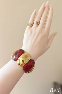 สร้อยข้อมือเรซิ่นวินเทจสำหรับผู้หญิง ดีไซน์ทันสมัย ผลิตด้วยมือคุณภาพสูง งานฝีมือประณีต พรีเมียม เหมาะสำหรับงานปาร์ตี้ - Product Image 3