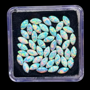 Opale naturelle australienne 6x3mm, cabochon marquise, opale synthétique, pierre précieuse en vrac, prix de gros pour la fabrication de bijoux - Product Image 2
