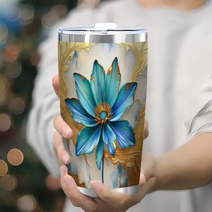 Stainless Steel Tumbler 20oz Double Wall Vacuum <b>Insulated</b> Travel <b>Cup</b> With Lid For Home Office Use - Product Image 3