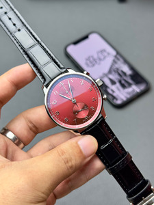 High-end Aesthetic Luxury High-quality Red Dial Banquet, Leisure and Business <b>Chronograph</b> <b>Automatic</b> Mechanical Men's Watch - Product Image 2