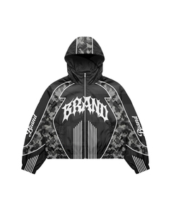 Windbreaker Printed Tracksuit Set Hooded Zipper Jacket and <b>Pants</b> Quick Dry 100% Nylon Sublimation Design Tracksuit - Product Image 2
